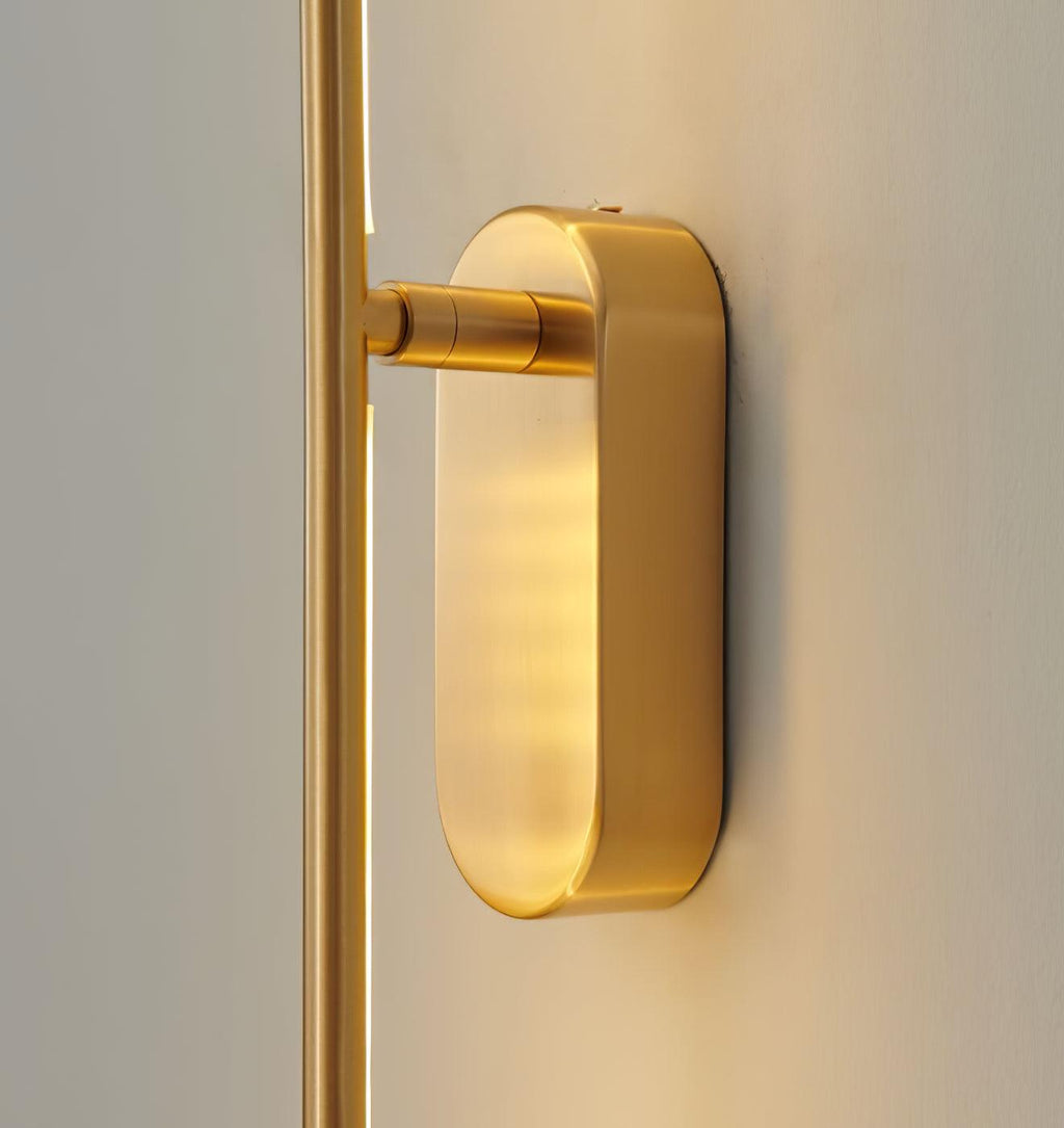 Wall Sconce, Stick-Shaped Linear Metal, Brass or Black, Dimmable LED
