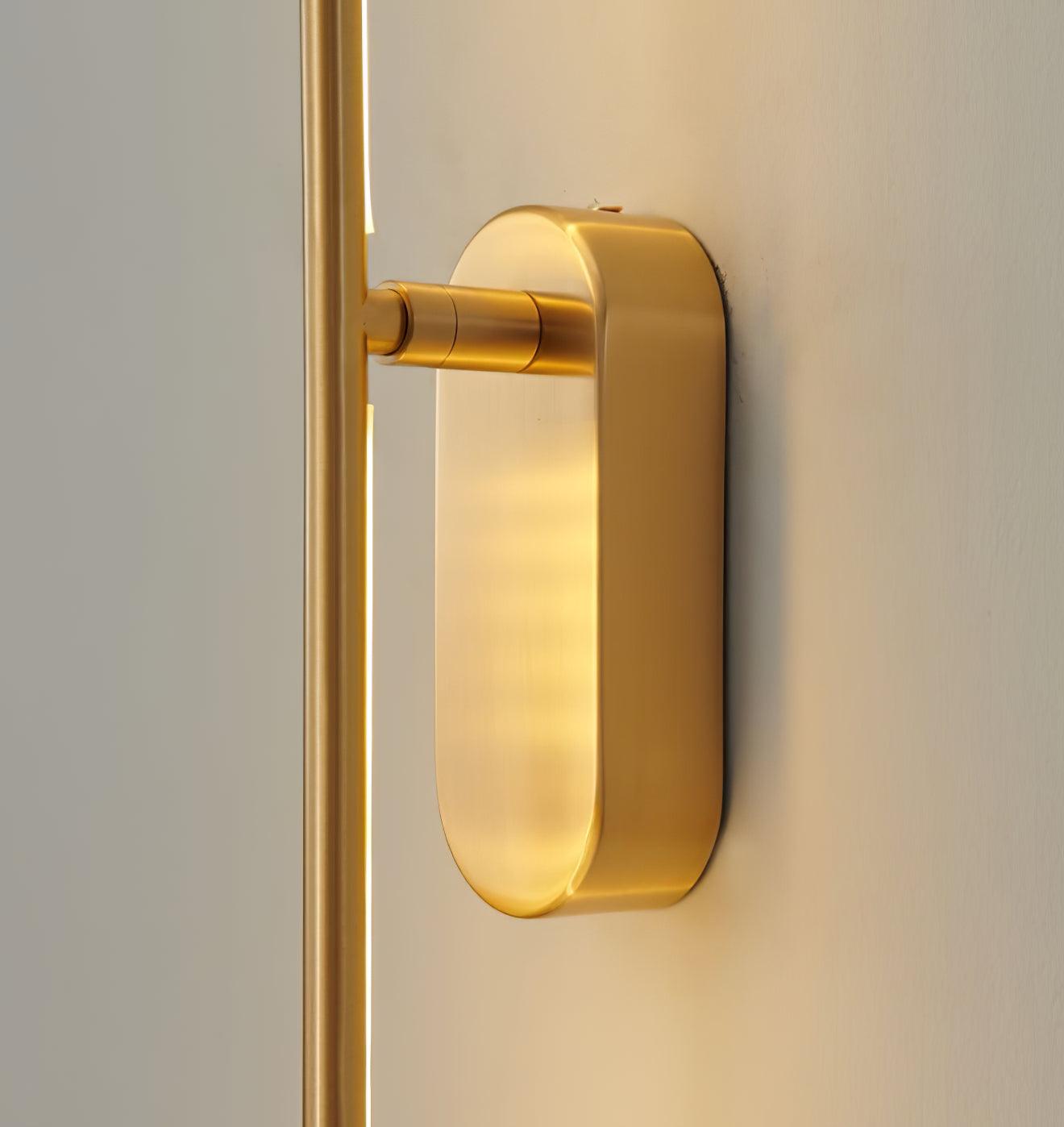 Wall Sconce, Stick-Shaped Linear Metal, Brass or Black, Dimmable LED