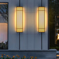 Applique murale extérieure en acier nervuré Grateful, design rétro à grille verticale LED