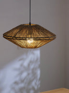Lit against a plain grey wall, this Clérachic pendant throws a radiating shadow pattern across the surface behind it.