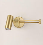 Swing Arm Wall Sconce, Adjustable Iron Arm, Integrated LED, Gold