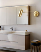 Swing Arm Wall Sconce, Adjustable Iron Arm, Integrated LED, Gold