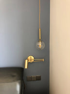 Swing Arm Wall Sconce, Adjustable Iron Arm, Integrated LED, Gold