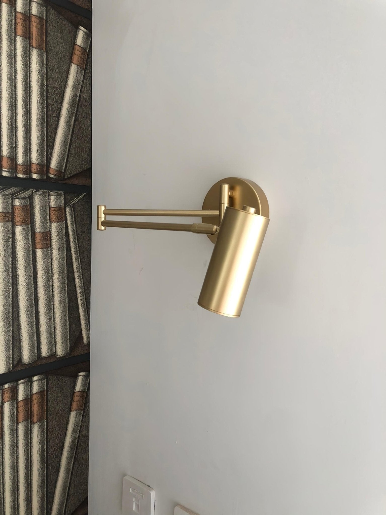 Swing Arm Wall Sconce, Adjustable Iron Arm, Integrated LED, Gold