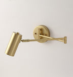 Swing Arm Wall Sconce, Adjustable Iron Arm, Integrated LED, Gold