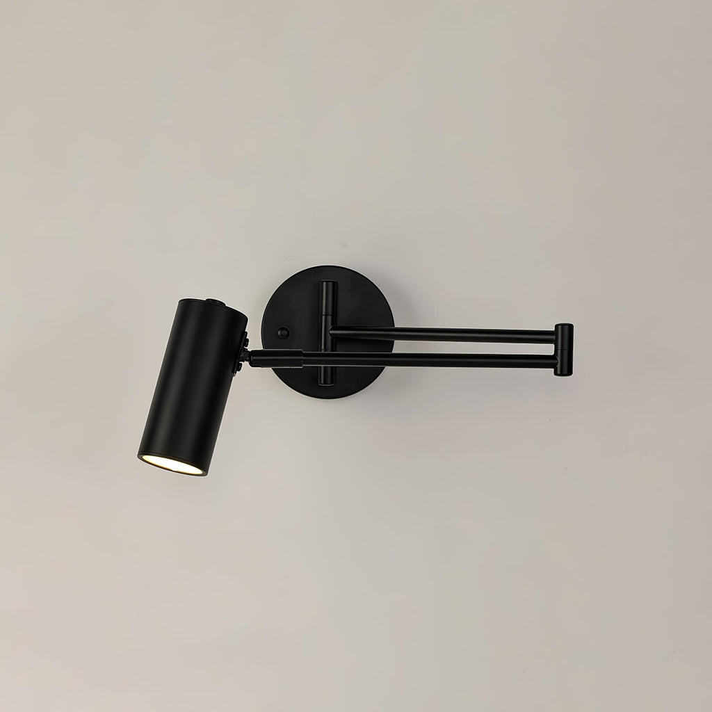Swing Arm Wall Sconce, Adjustable Iron Arm, Integrated LED, Gold