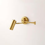 Swing Arm Wall Sconce, Adjustable Iron Arm, Integrated LED, Gold
