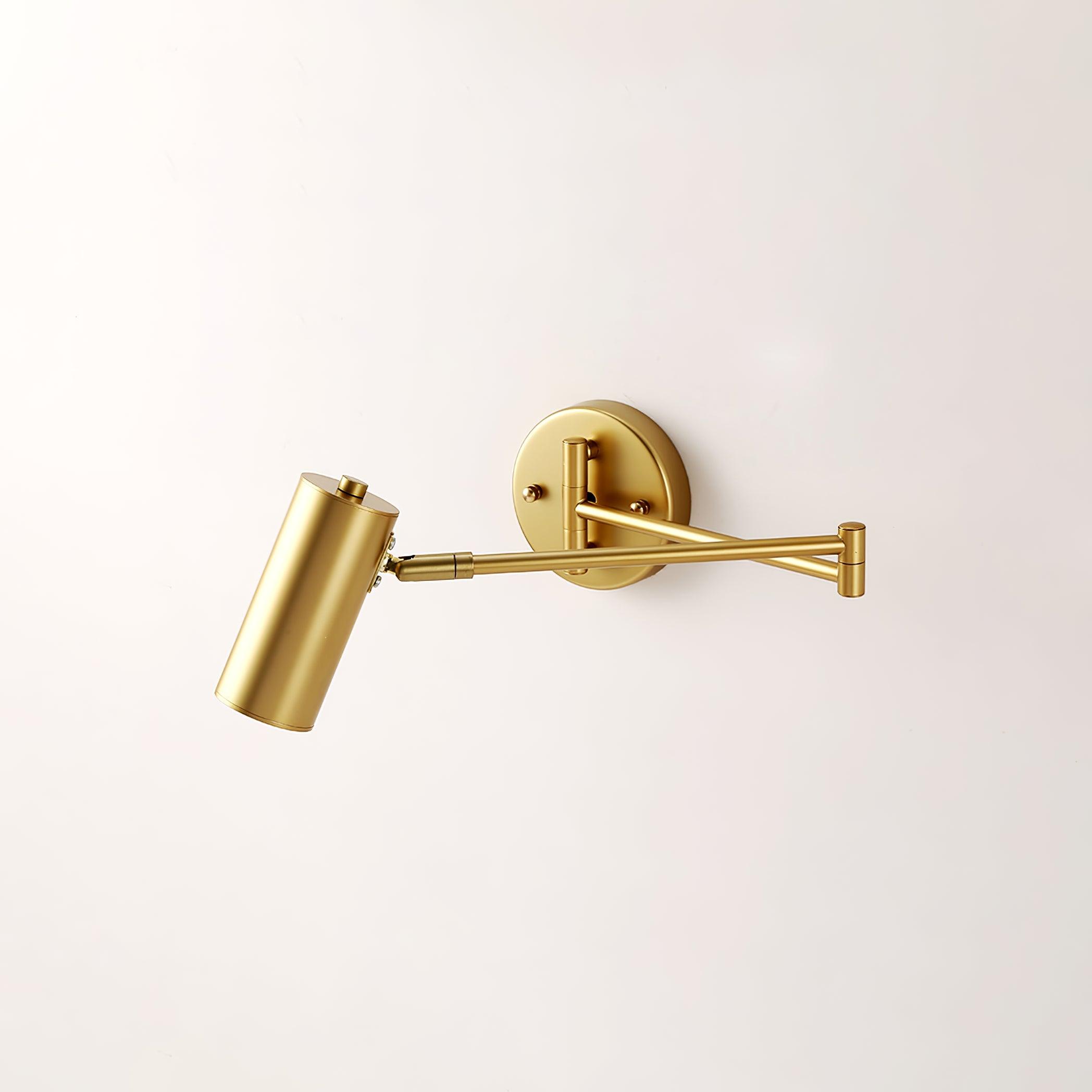 Swing Arm Wall Sconce, Adjustable Iron Arm, Integrated LED, Gold