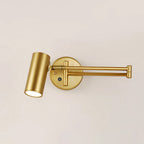 Swing arm wall sconce shown with the arm folded flat