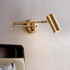 Swing Arm Wall Sconce, Adjustable Iron Arm, Integrated LED, Gold