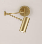 Swing Arm Wall Sconce, Adjustable Iron Arm, Integrated LED, Gold
