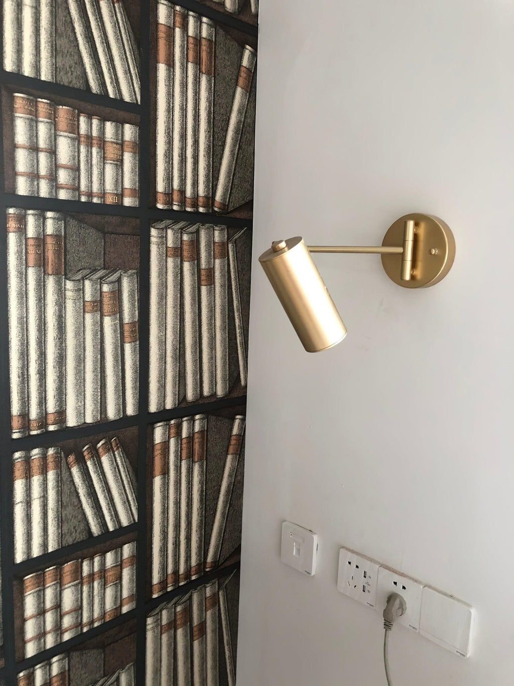 Swing Arm Wall Sconce, Adjustable Iron Arm, Integrated LED, Gold