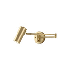Swing Arm Wall Sconce, Adjustable Iron Arm, Integrated LED, Gold