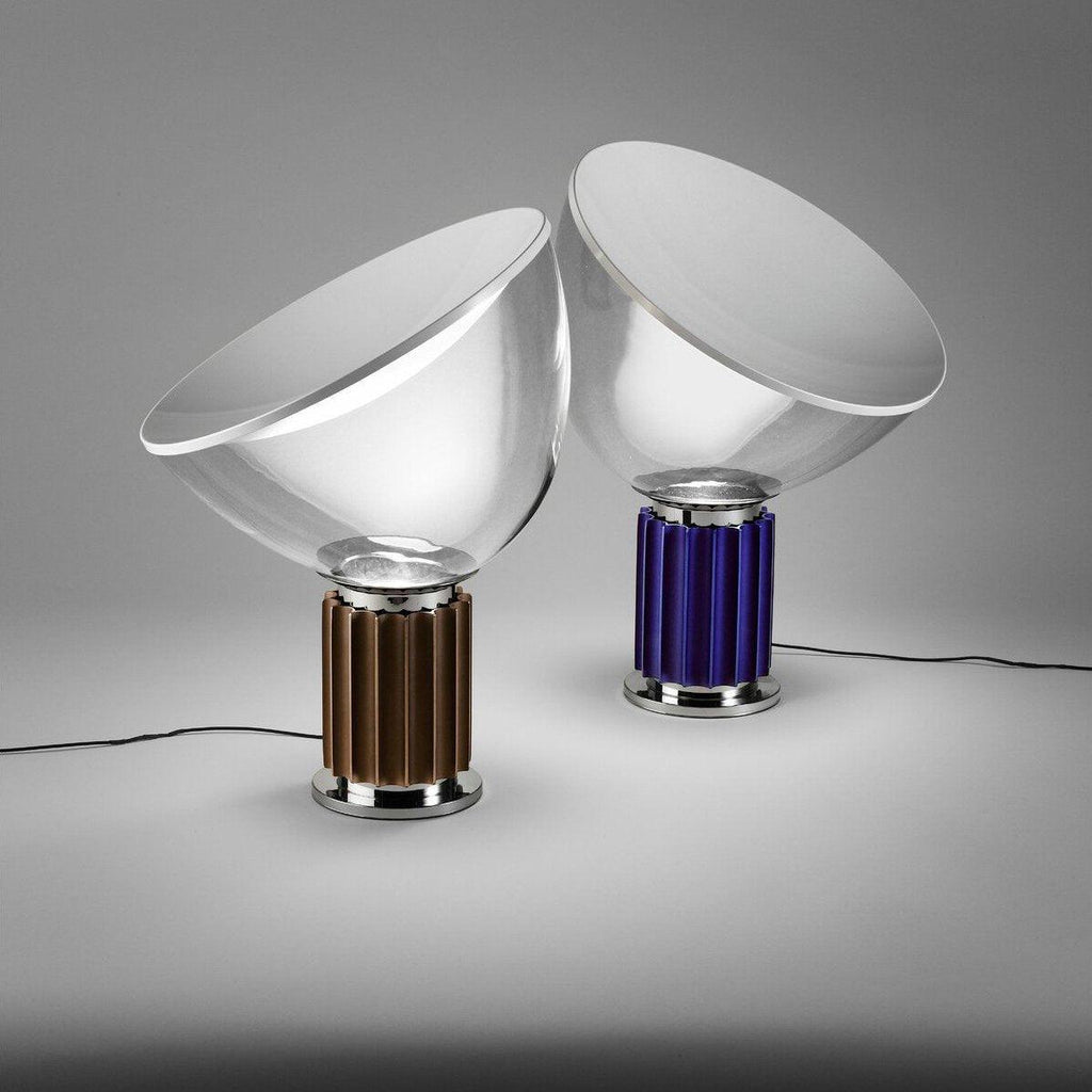 Nexus bordlampe, aluminiumsreflektor, blæst glasskærm, E26/E27