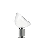 Table lamp showing adjustable transparent glass diffuser detail
