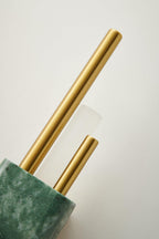 Tanto Wall Lamp, Green or White Marble and Gold, Warm LED Sconce