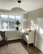 Pendellampe, Tense, Mulberrysilke-diffuser, sort ramme, LED, dæmpbar