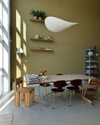 Pendellampe, Tense, Mulberrysilke-diffuser, sort ramme, LED, dæmpbar