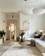 Pendellampe, Tense, Mulberrysilke-diffuser, sort ramme, LED, dæmpbar