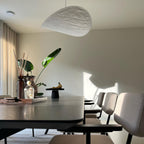 Pendellampe, Tense, Mulberrysilke-diffuser, sort ramme, LED, dæmpbar