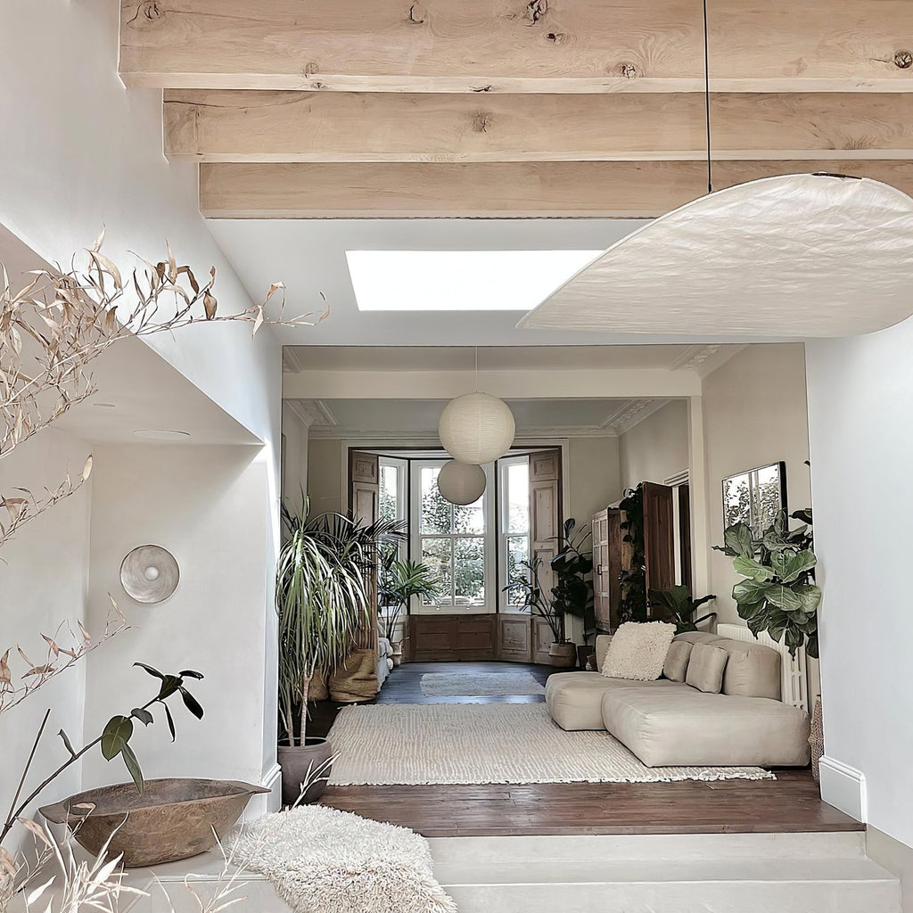 Pendellampe, Tense, Mulberrysilke-diffuser, sort ramme, LED, dæmpbar