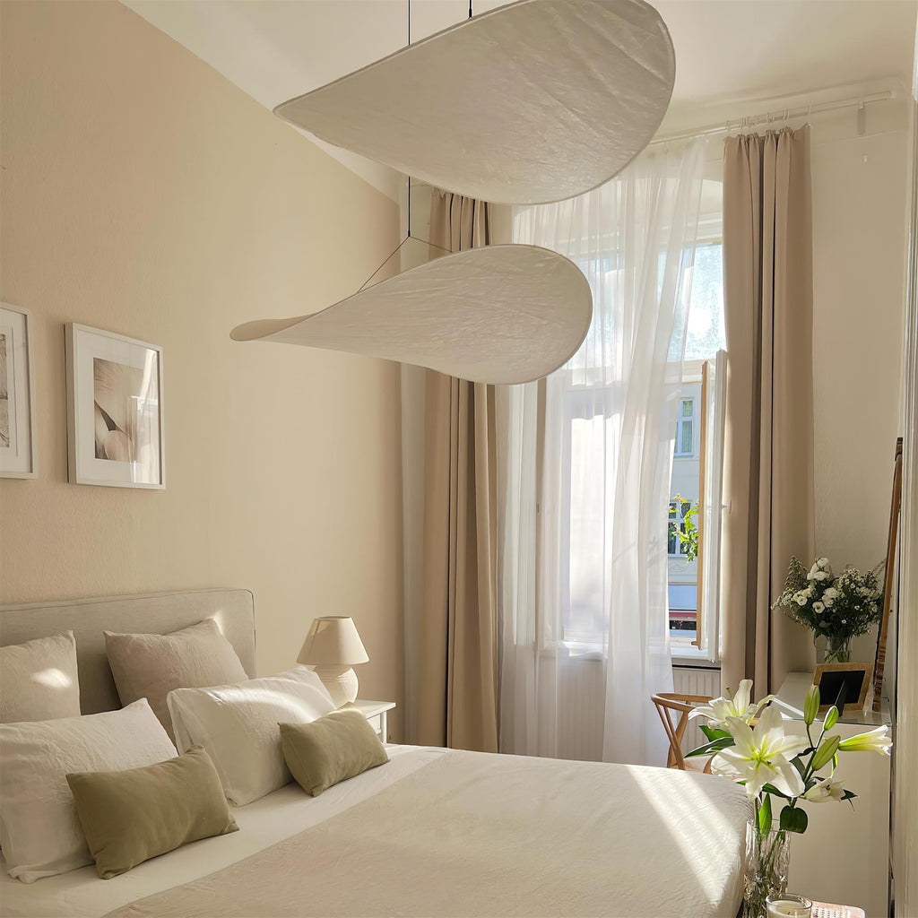 Pendellampe, Tense, Mulberrysilke-diffuser, sort ramme, LED, dæmpbar