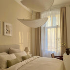 Pendellampe, Tense, Mulberrysilke-diffuser, sort ramme, LED, dæmpbar