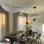 Pendellampe, Tense, Mulberrysilke-diffuser, sort ramme, LED, dæmpbar