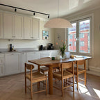 Pendellampe, Tense, Mulberrysilke-diffuser, sort ramme, LED, dæmpbar