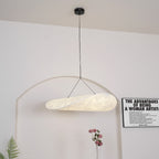 Pendellampe, Tense, Mulberrysilke-diffuser, sort ramme, LED, dæmpbar
