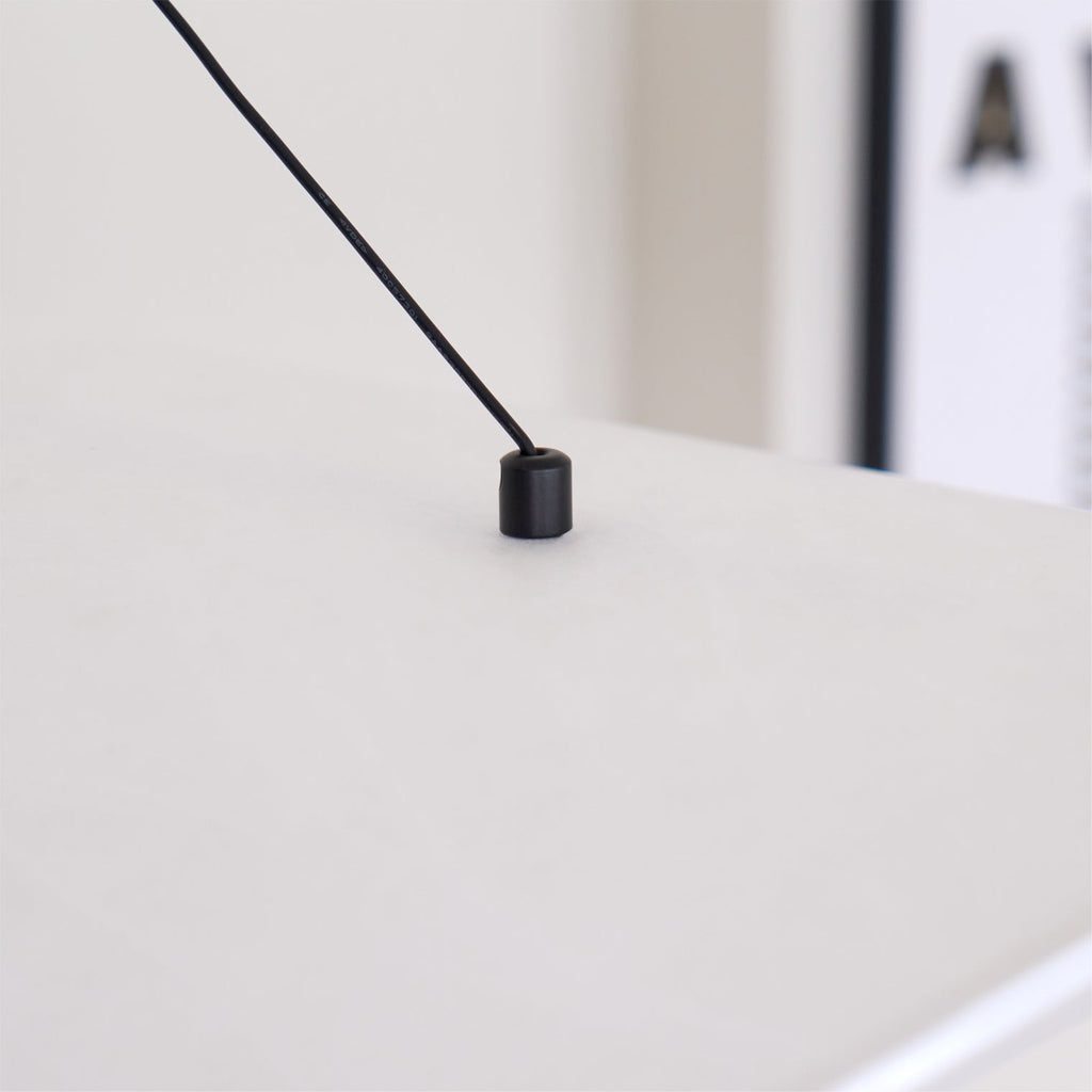 Pendellampe, Tense, Mulberrysilke-diffuser, sort ramme, LED, dæmpbar