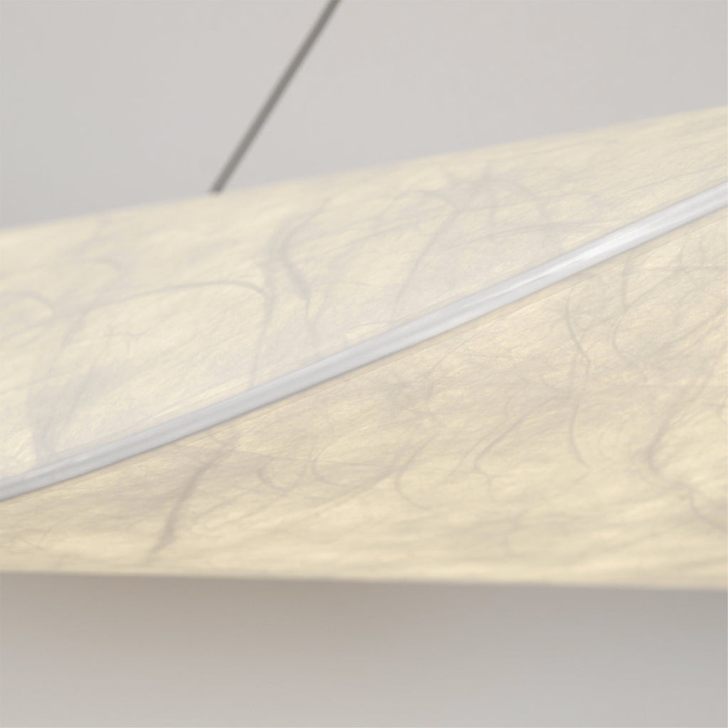 Pendellampe, Tense, Mulberrysilke-diffuser, sort ramme, LED, dæmpbar