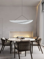 Pendellampe, Tense, Mulberrysilke-diffuser, sort ramme, LED, dæmpbar