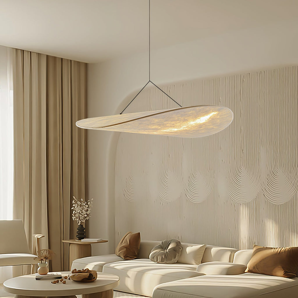 Pendellampe, Tense, Mulberrysilke-diffuser, sort ramme, LED, dæmpbar