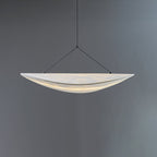 Pendellampe, Tense, Mulberrysilke-diffuser, sort ramme, LED, dæmpbar
