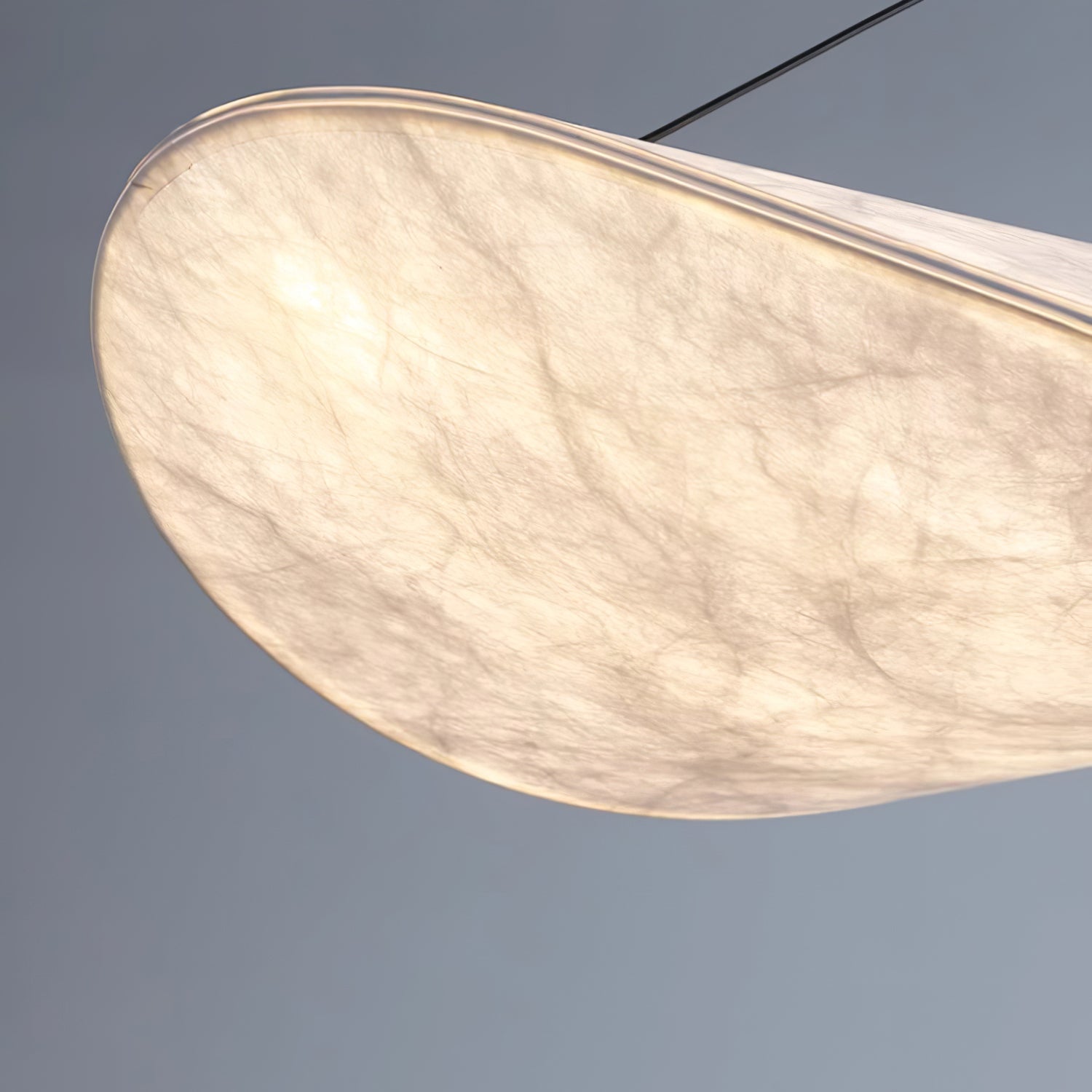 Pendellampe, Tense, Mulberrysilke-diffuser, sort ramme, LED, dæmpbar