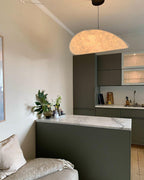 Pendellampe, Tense, Mulberrysilke-diffuser, sort ramme, LED, dæmpbar