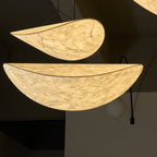 Pendellampe, Tense, Mulberrysilke-diffuser, sort ramme, LED, dæmpbar