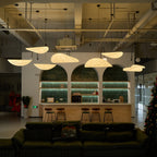 Pendellampe, Tense, Mulberrysilke-diffuser, sort ramme, LED, dæmpbar