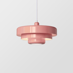 Modern Tiered Shade Pendant Light Fixture, 12-Inch Diameter