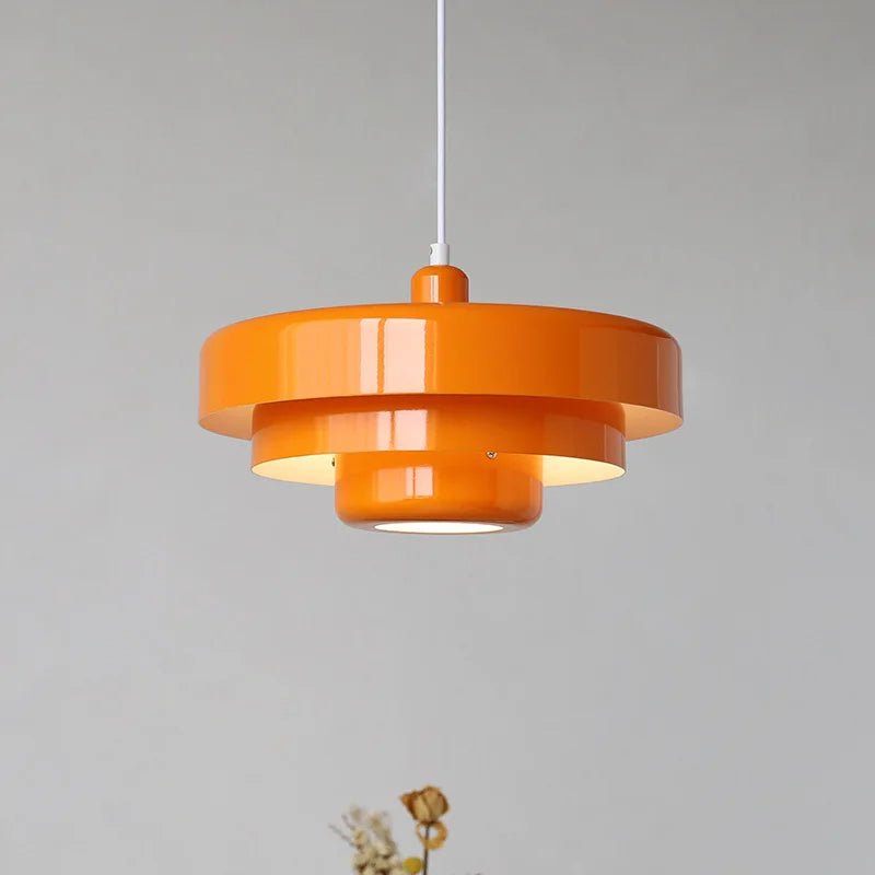 Modern Tiered Shade Pendant Light Fixture, 12-Inch Diameter