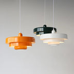 Modern Tiered Shade Pendant Light Fixture, 12-Inch Diameter
