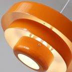 Modern Tiered Shade Pendant Light Fixture, 12-Inch Diameter