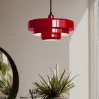 Modern Tiered Shade Pendant Light Fixture, 12-Inch Diameter