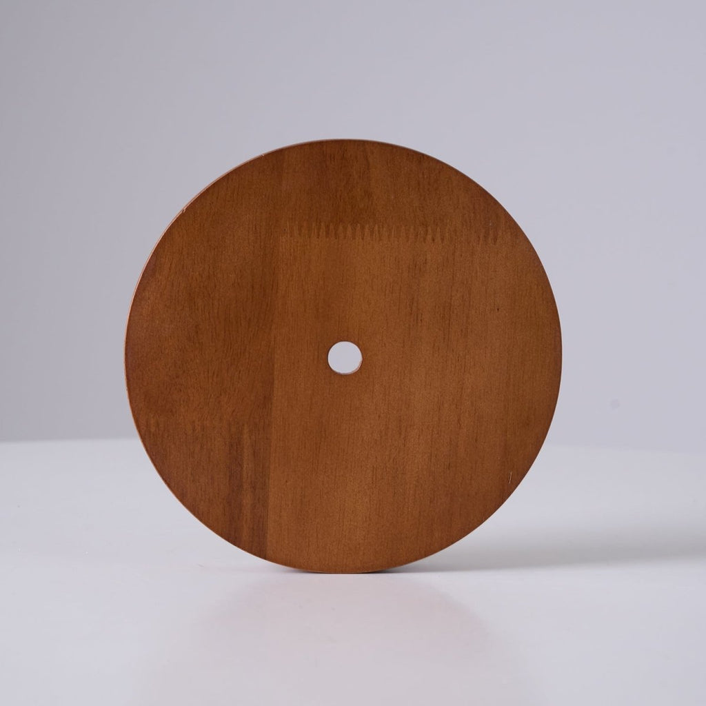 Layered Timber And Stone Pendant Decorative Ceiling Light Fixture