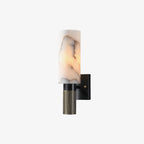 Eldric Alabaster Torch Wall Sconce, Blackened Brass, E14 Socket, LED or Edison Bulb