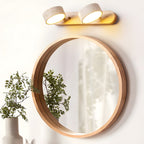 Travertine Wall Sconce, Ritta Wood-Trim Indoor Light