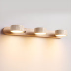 Travertine Wall Sconce, Ritta Wood-Trim Indoor Light