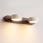 Travertine Wall Sconce, Ritta Wood-Trim Indoor Light