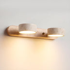 Travertine Wall Sconce, Ritta Wood-Trim Indoor Light